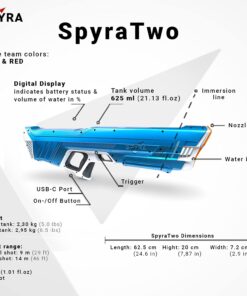 SPYRA – SpyraTwo WaterBlaster Blue – Automated & Precise High-End Premium  Electric Water Gun